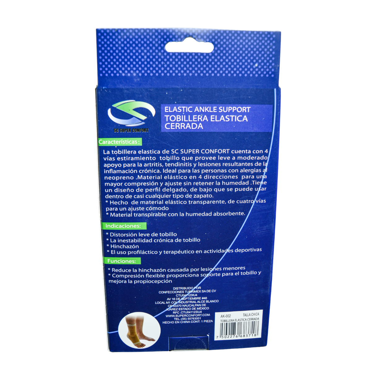 Tobillera elástica cerrada Super Confort AK-002