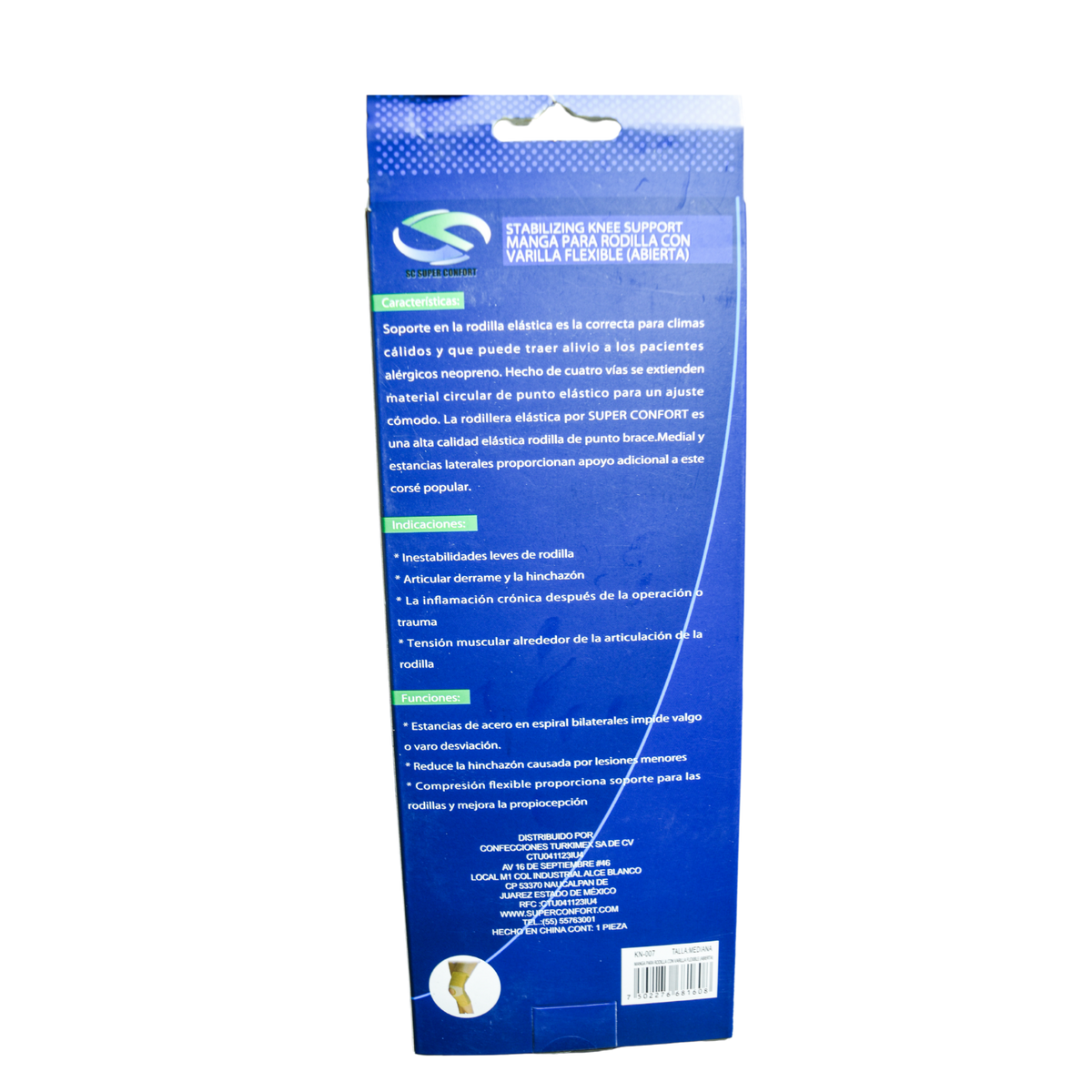 Manga para rodilla con varilla flexible Super Confort KN-007