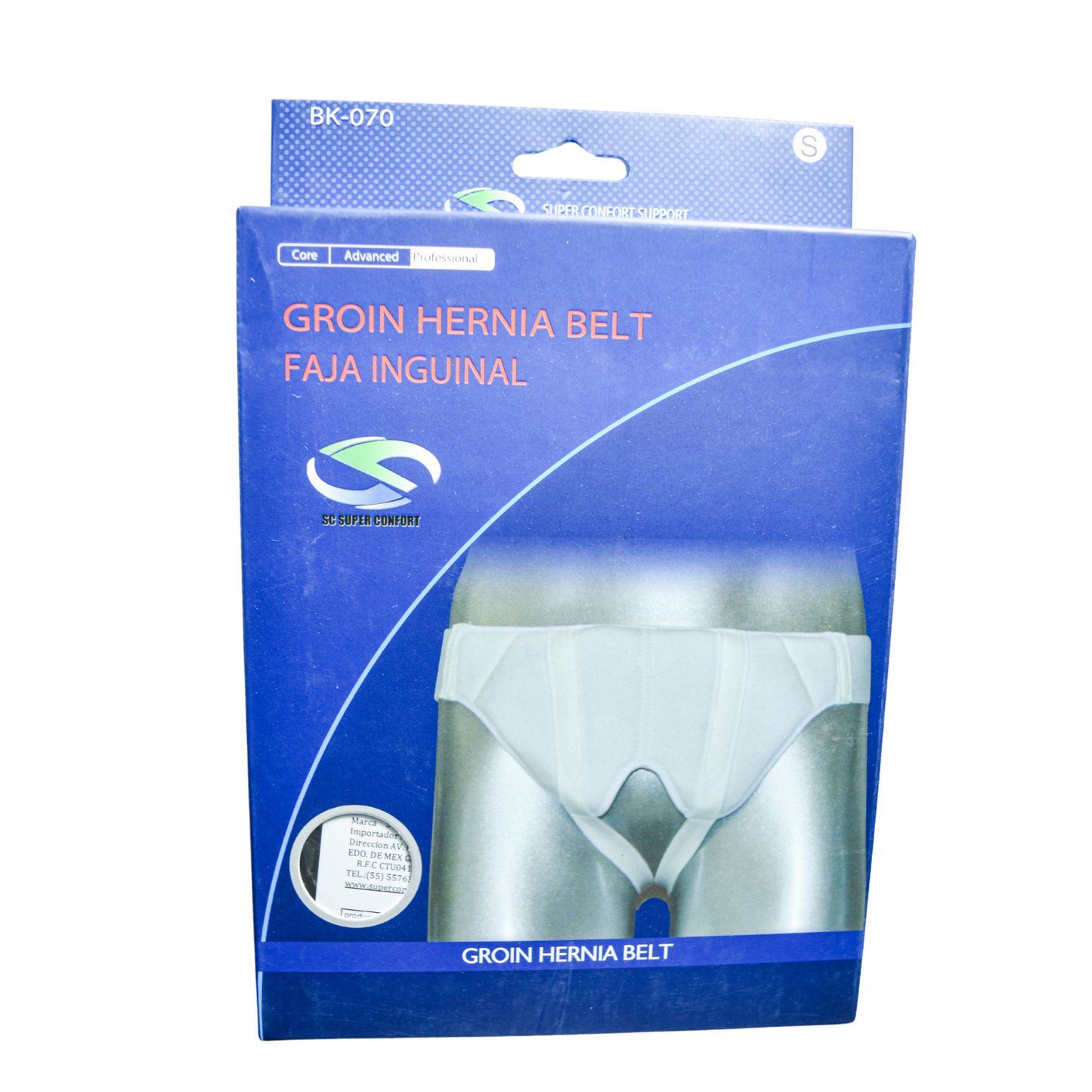 Cinturón para hernia inguinal braguero BK-070 SUPER CONFORT