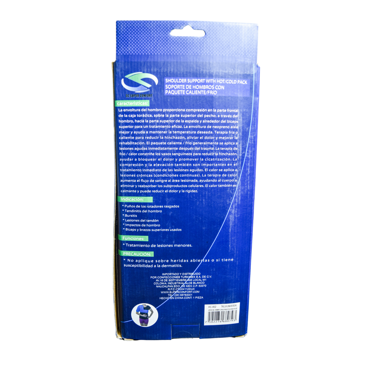 Soporte para hombro hot/cold pack completo Super Confort HC-002