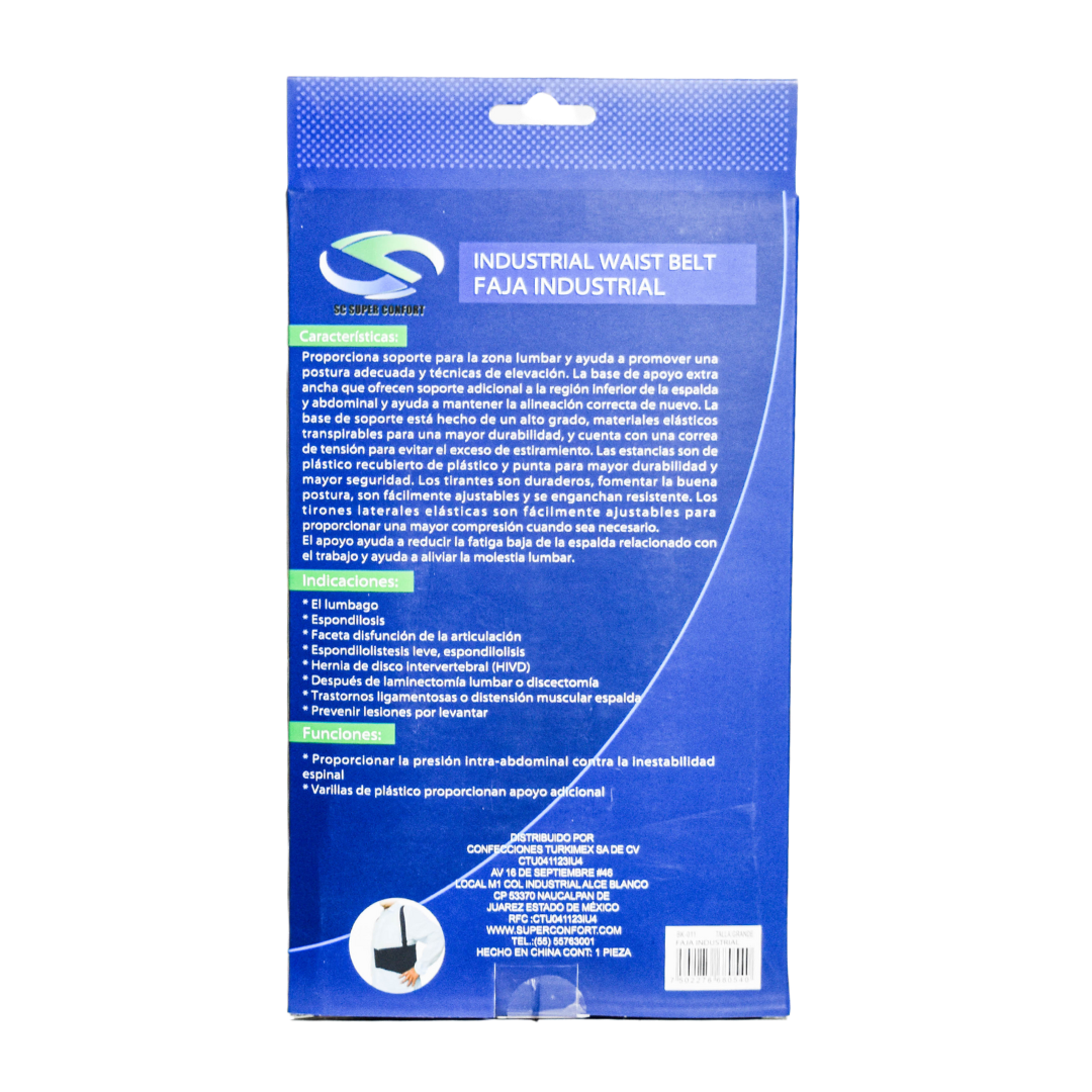 Faja industrial doble ajuste c/varilla BK-011