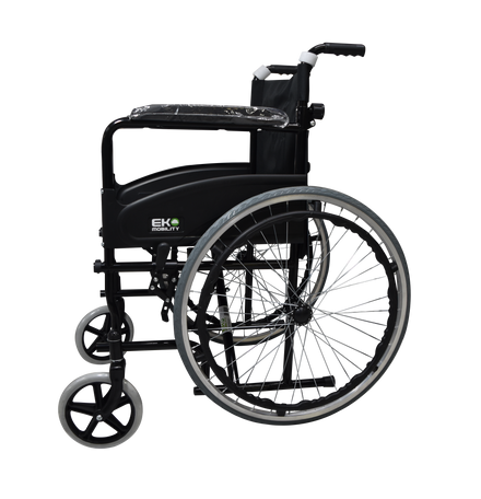 Silla de ruedas 18" negra con llanta sólida MIRRIMEX WXD18NEFDAS