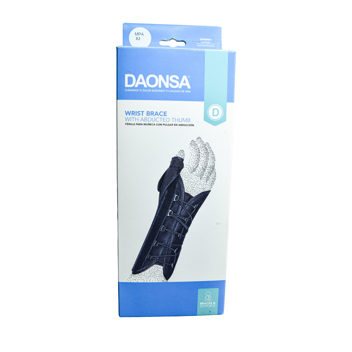 Muñequera con pulgar en abducción izquierda universal DAONSA MPA-IU