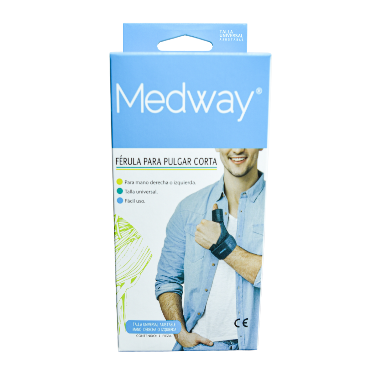 Férula corta para pulgar ambidiestra talla universal MEDWAY