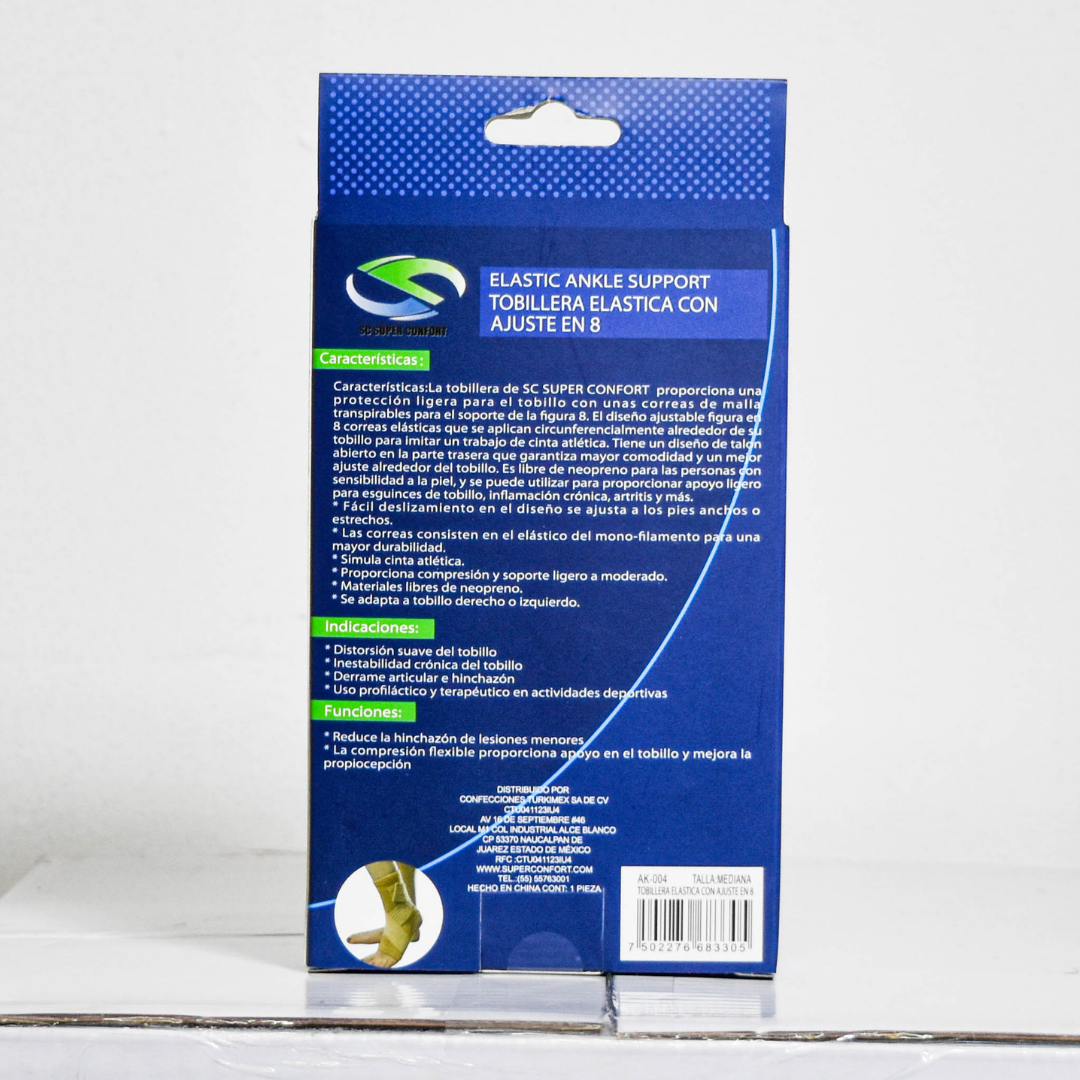 Tobillera elástica con ajuste en 8 Super Confort AK-004