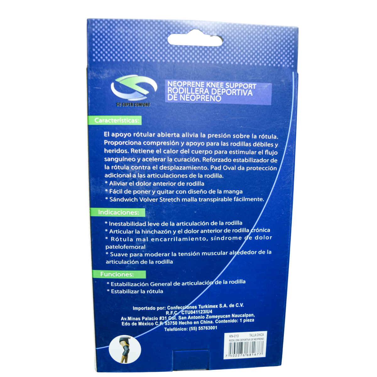 Rodillera deportiva Super Confort KN-013