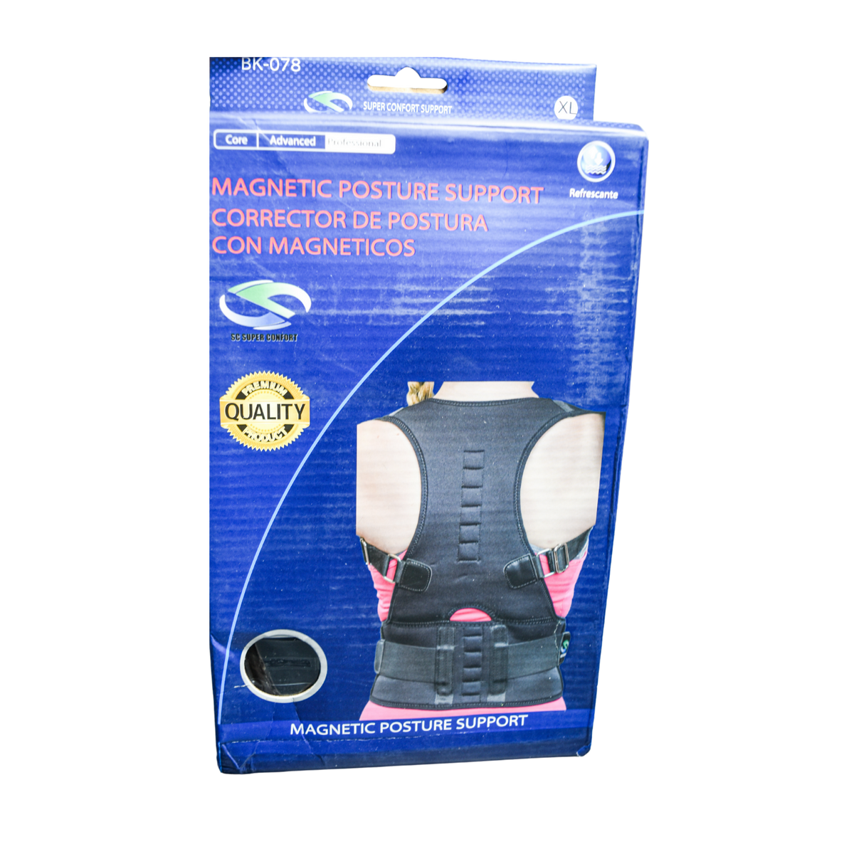 Corrector de postura con magnetos Super Confort BK-078