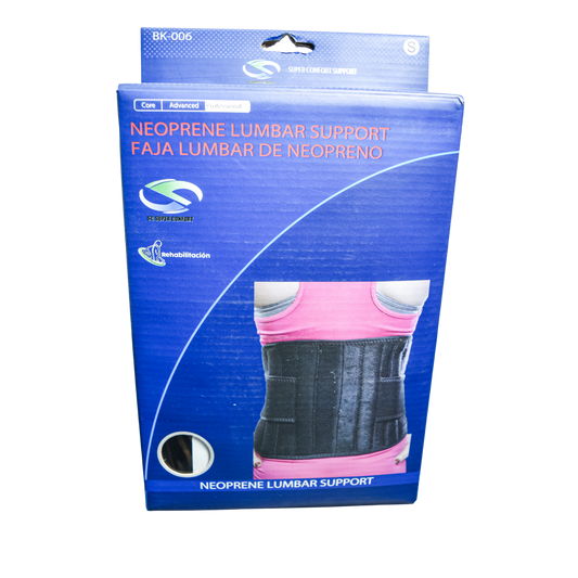 Faja lumbar de neopreno con varilla Super Confort BK-006