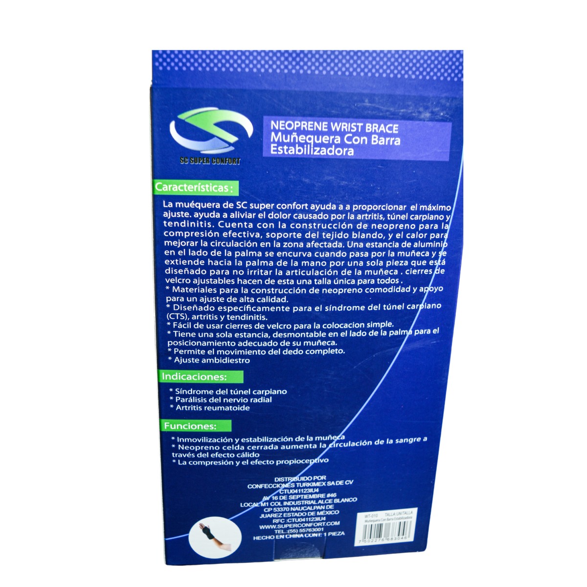 Muñequera de neopreno universal Super Confort WT-010