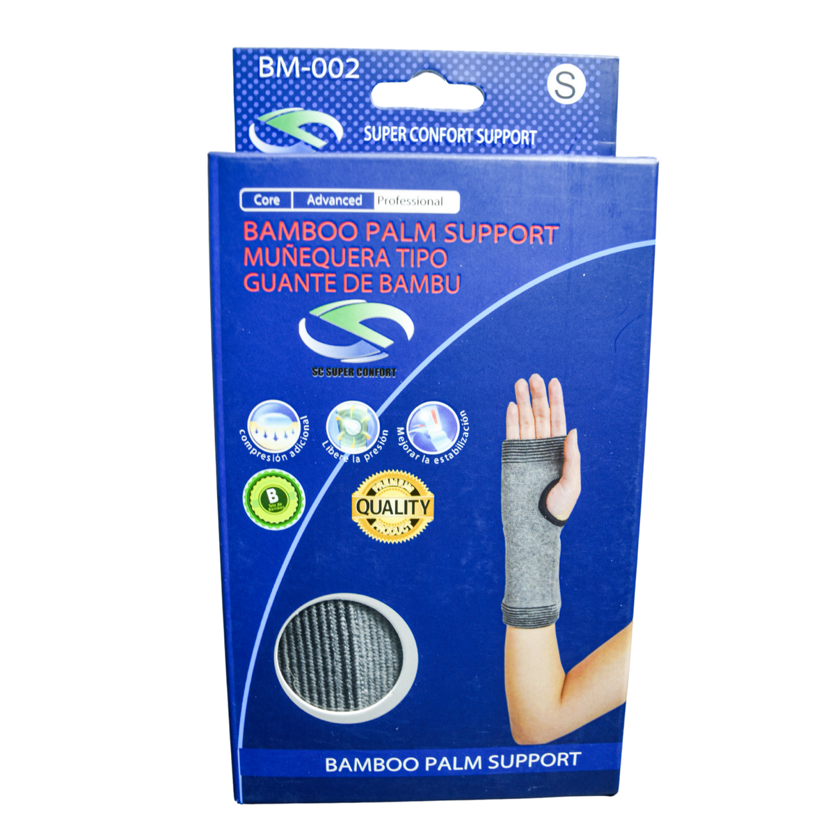 Muñequera tipo guante Bamboo Super Confort BM-002