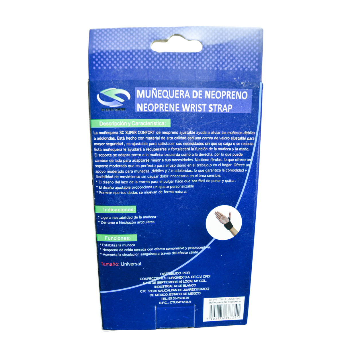 Muñequera de neopreno deportiva Super Confort WT-046