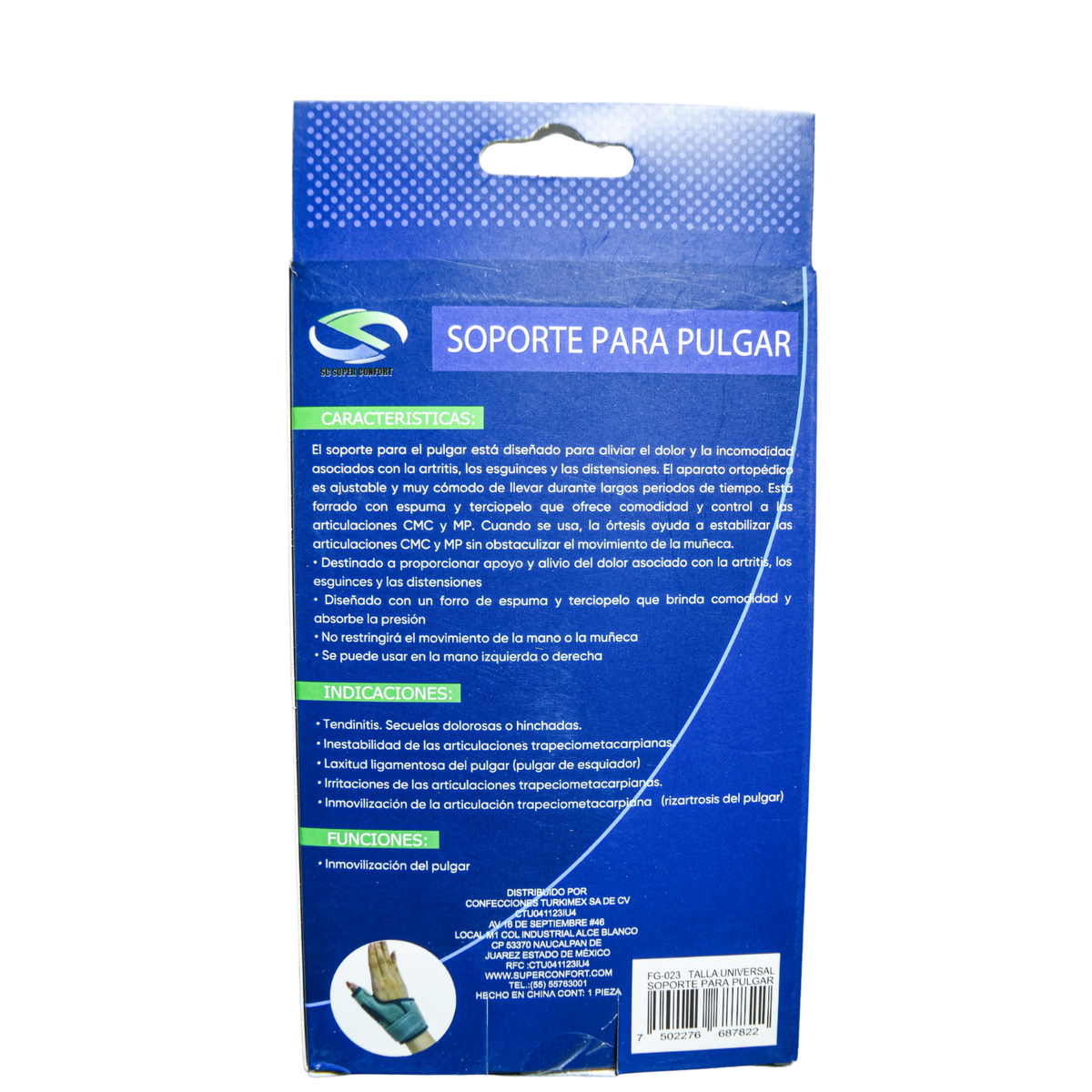 Soporte para pulgar Super Confort FG-023