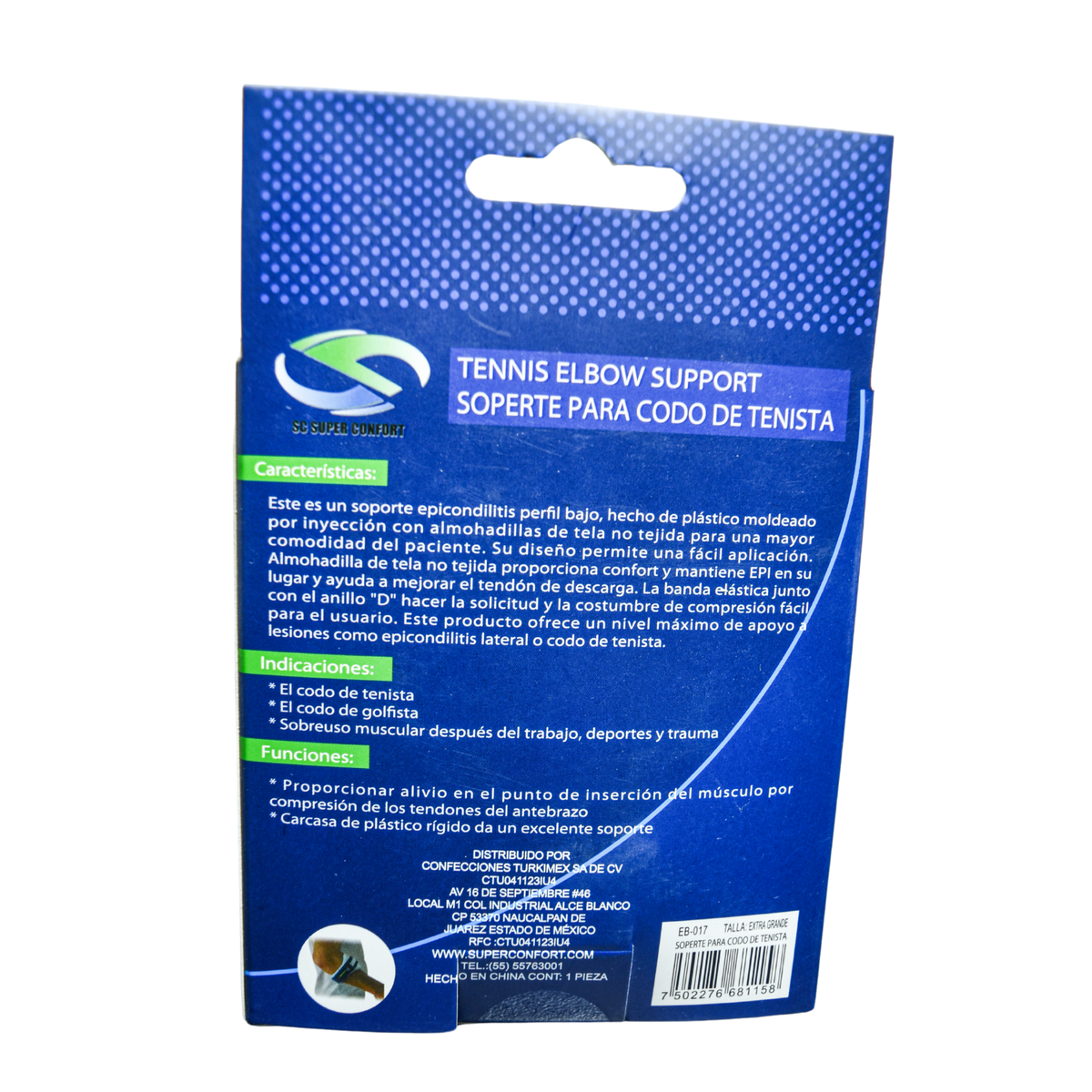 Soporte para codo de tenista Super Confort EB-017