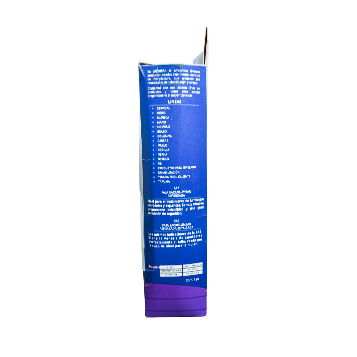 Faja sacrolumbar entallada T000FA6-MG MEDIPAR
