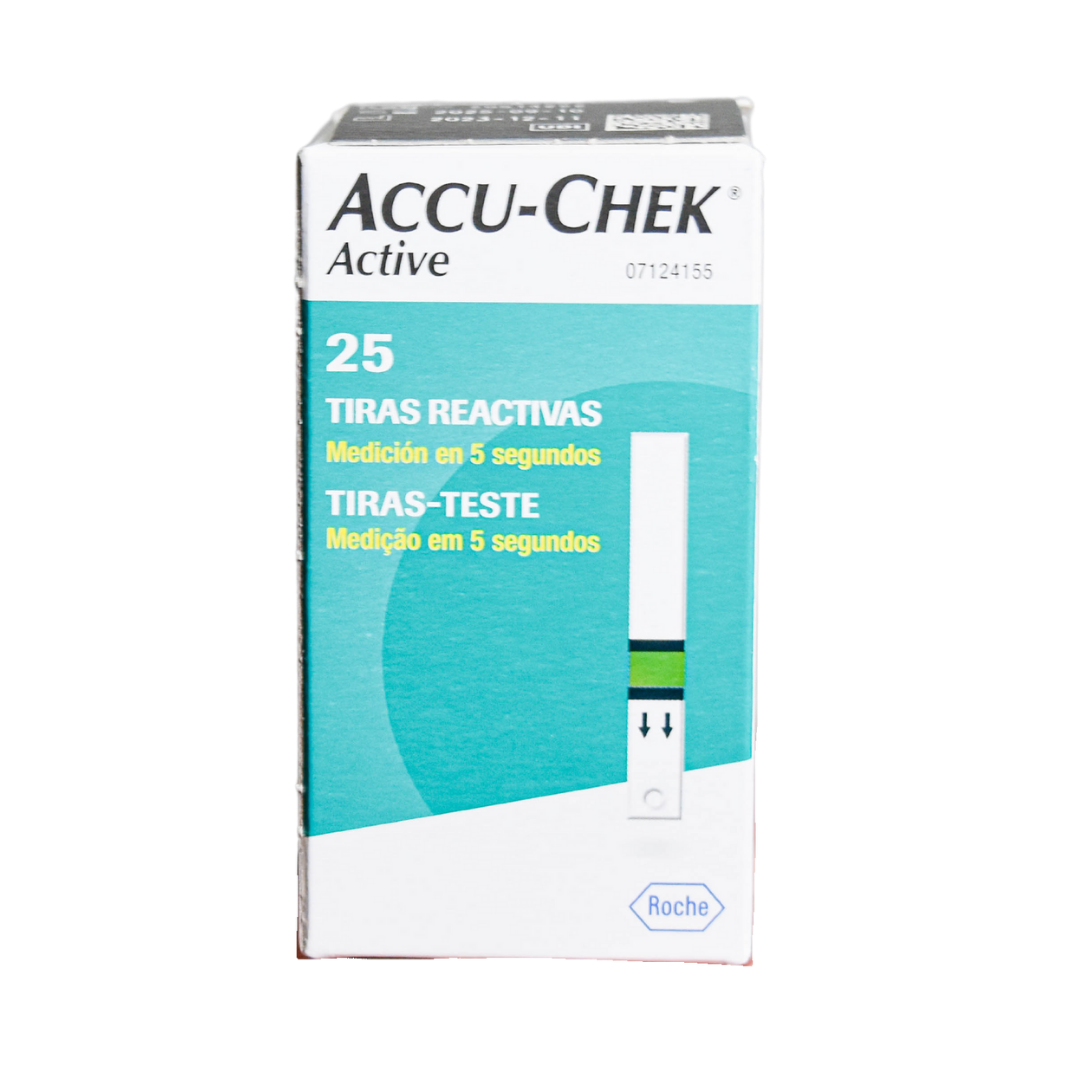 "ACCU-CHEK ACTIVE TIRAS R C/CHIP (25 .PZA.)"