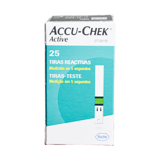 Accu-Chek active tiras reactivas c/chip (25 .PZA.)