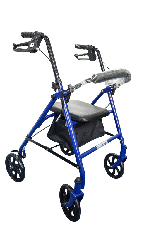 Andadera rollator de acero azul SC-787A