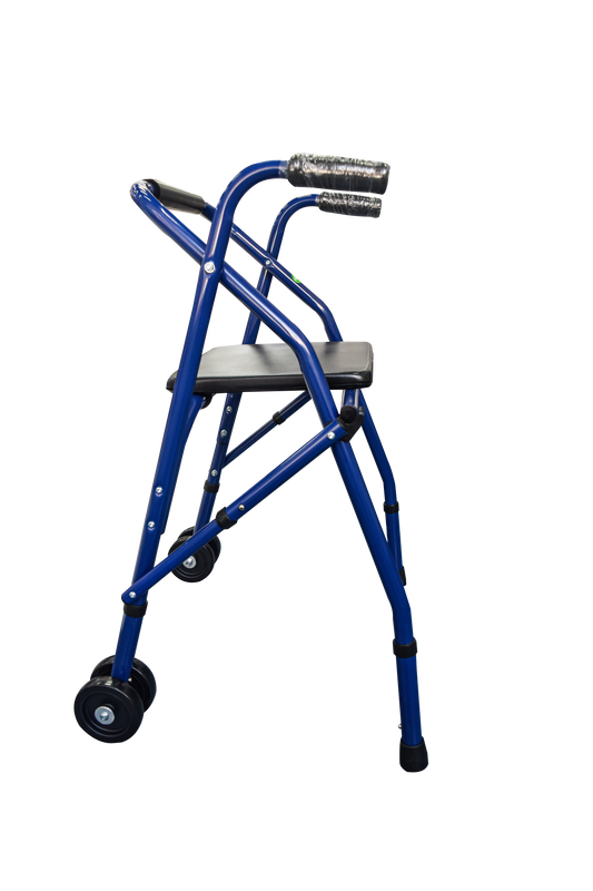 Andadera rollator sencilla azul plegable MIRRIMEX ER300101C