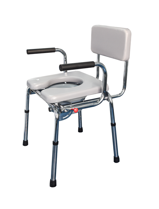 Silla cómodo extra ancha cromada EC800101C MIRRIMEX