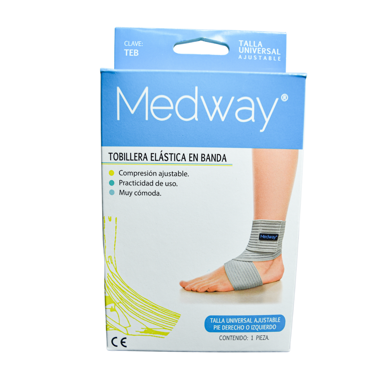 Tobillera elástica en banda universal MEDWAY