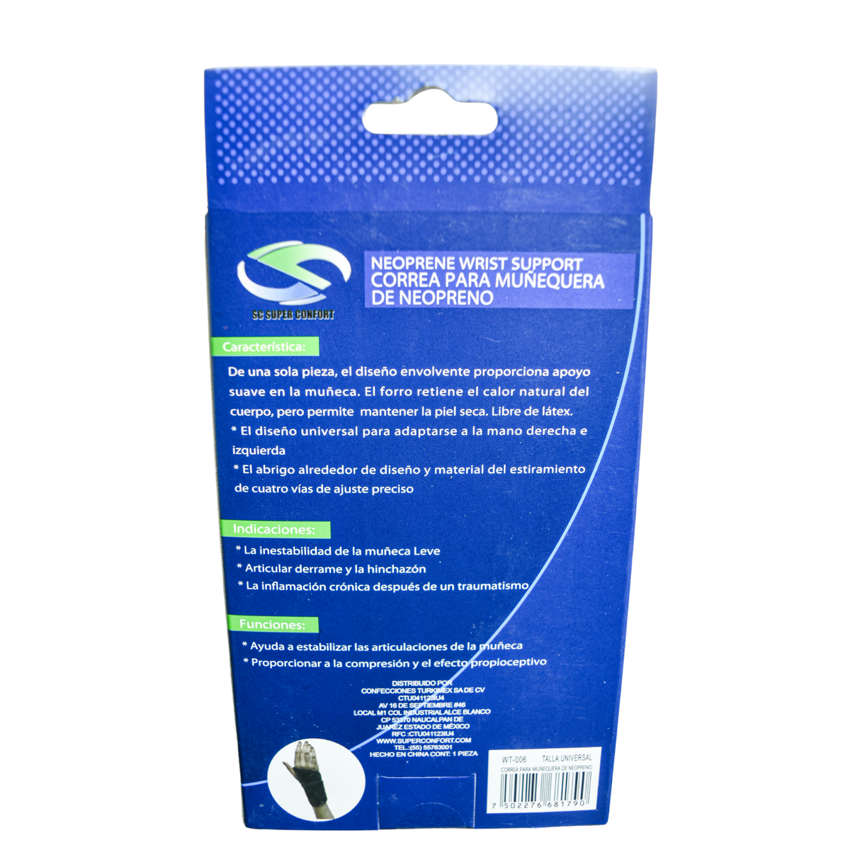 Correa para muñeca de neopreno Super Confort WT-006