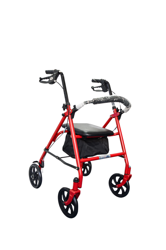 Andadera rollator de acero roja SC-787A