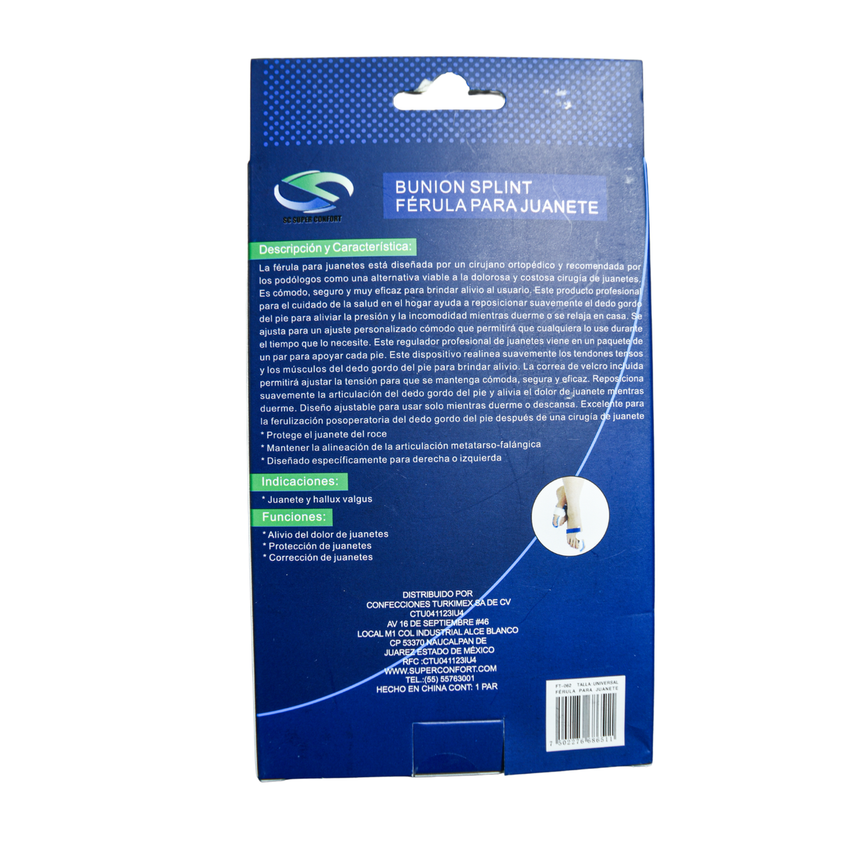 Férula para juanetes Super Confort FT-062