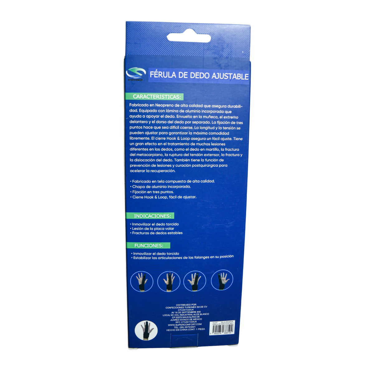 Férula de dedos ajustable Super Confort FG-027