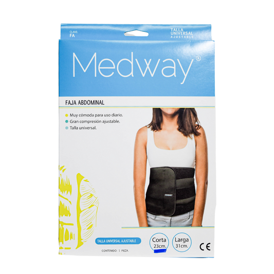 FAJA ABDOMINAL CORTA ALTURA 23 CM UNIVERSAL MEDWAY