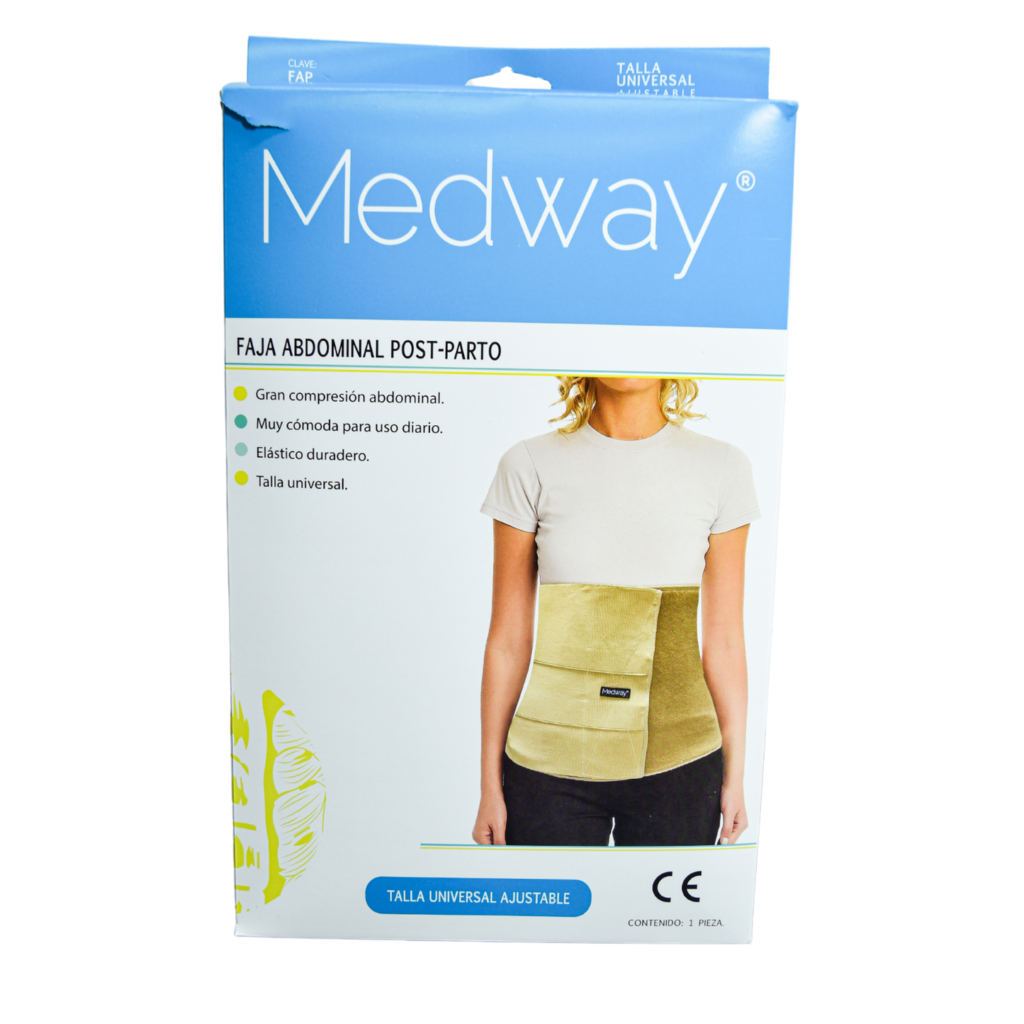 Faja Abdominal Post-Parto Altura 31cm. - Talla Universal MEDWAY