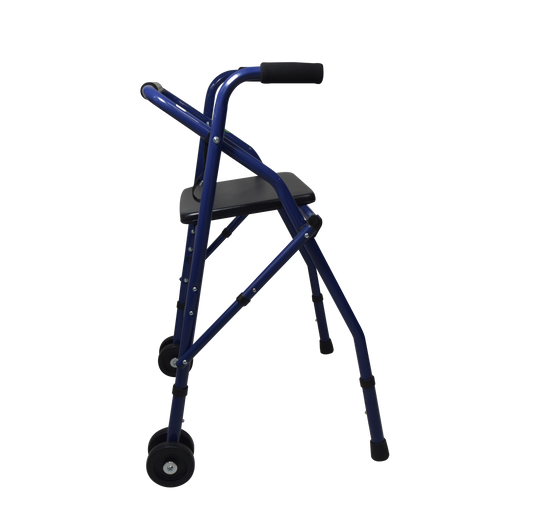 ANDADERA ROLLATOR SENCILLA AZUL PLEGABLE MIRRIMEX